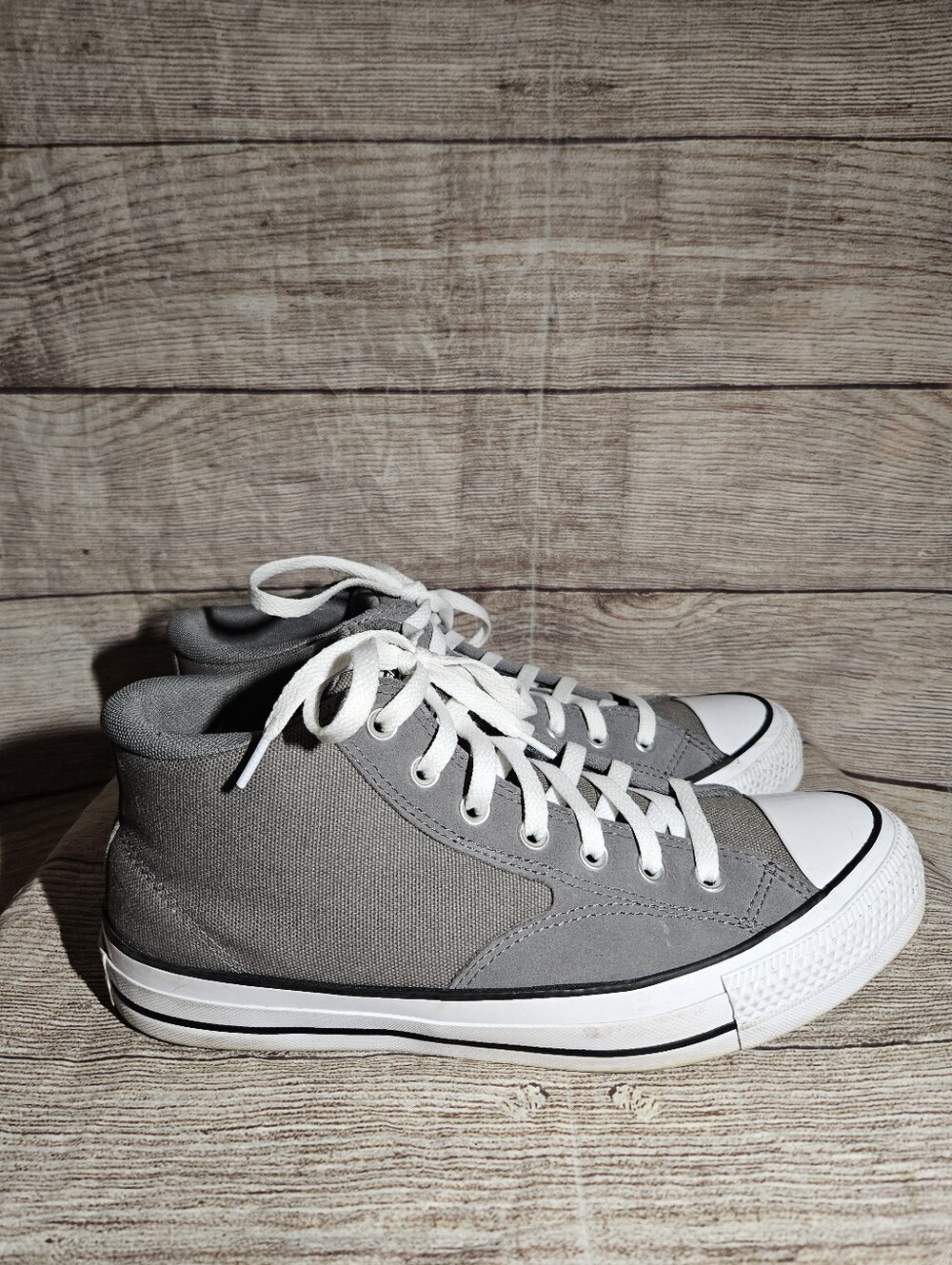 Converse Chuck Taylor All Star Gray Malden Street Mid Top Sneakers